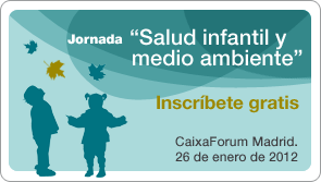 Imagen con info de la Jornada "Salud infantil y medio ambiente"